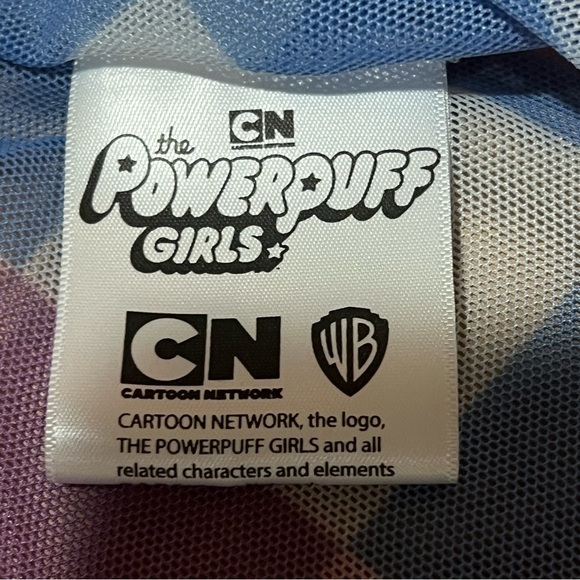Cartoon Network Powerpuff Girls checkered mesh turtleneck, long sleeve, stretchy - Picture 4 of 11